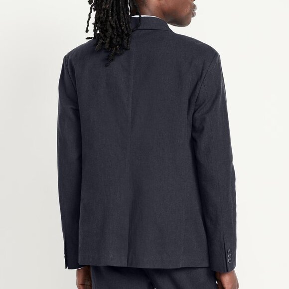 Old Navy 2025 Men Linen-Blend suit XL Blazer 42x30 Chinos, Navy Blue - Picture 3 of 9